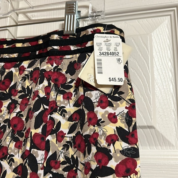 Christopher&Banks petite floral skirts size14p NWT - Picture 3 of 7